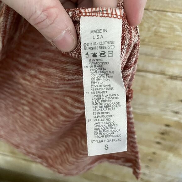 Lola Women's Red Oversized Space Dye Casual Knit Top - Size Small - Scoop Neck - Picture 5 of 5